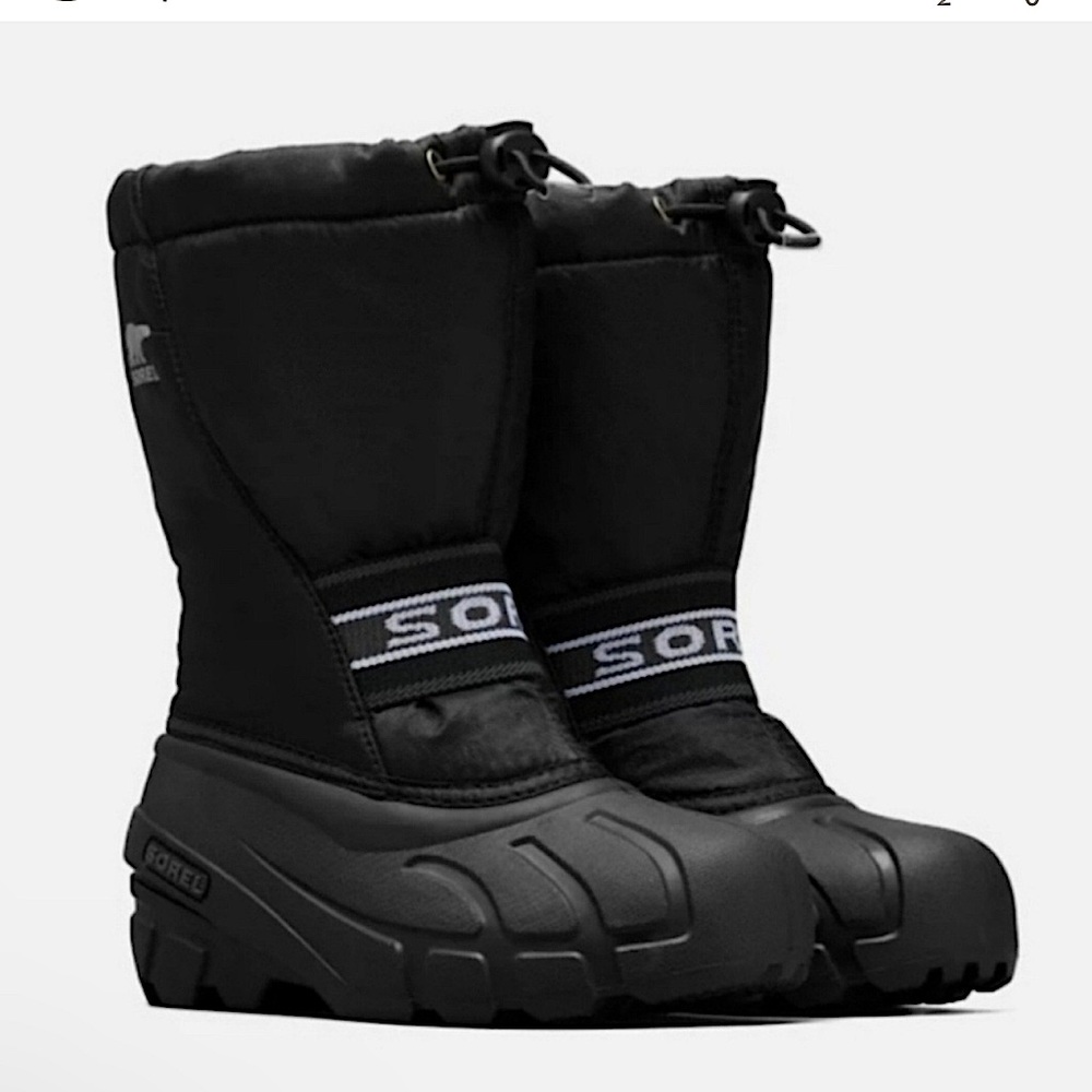 Sorel Snow Boots Big Kids Youth Size 6 | Black
